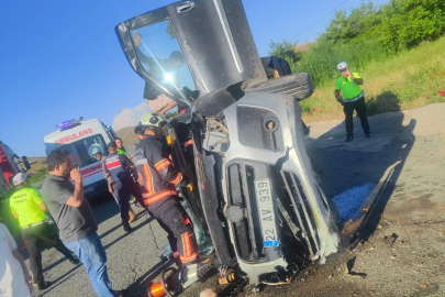 Malatya’da kontrolden çıkan araç devrildi: 2 yaralı
