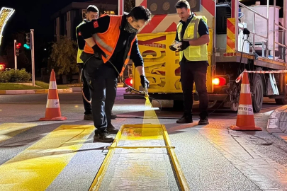 Erzincan’da yol çizgileri yenileniyor
