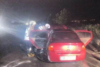 Kırıkhan’da otomobil  yangını
