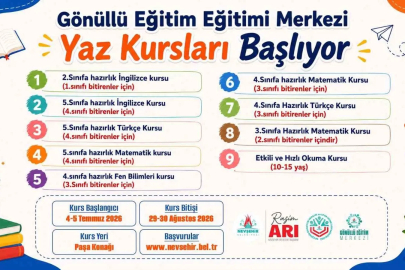 Nevşehir’de ücretsiz yaz kursları başlıyor
