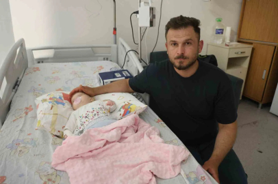 Serum çıkarma işlemi esnasında sargıyla birlikte bebeğin parmağı kesildi

