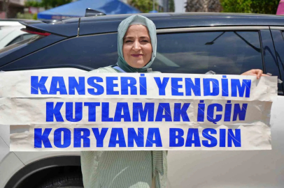 Antalya trafiğinde kornalar, kanseri yenen kadın için çaldı
