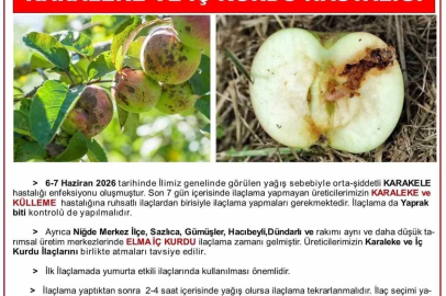 Üreticilere karaleke ve iç kurdu uyarısı
