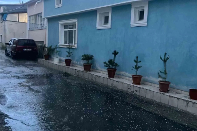 Bayburt’ta kısa süreli dolu etkili oldu
