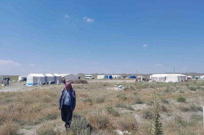 Karapınar’da mevsimlik tarım işçilerinin kaldığı çadır kentte inceleme
