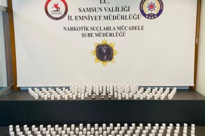 İş yerine narkotik baskını: 11 bin 650 sentetik ecza ele geçirildi
