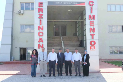Erzincan Belediye Başkanı Bekir Aksun, çimento fabrikasını ziyaret etti
