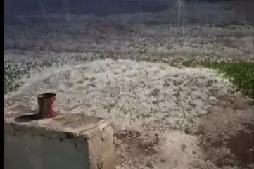 Kars’ta gece yarısı dolu kabusu: Vatandaşlar panikle kameraya sarıldı
