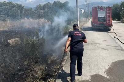 Arsuz’da bahçe yangını
