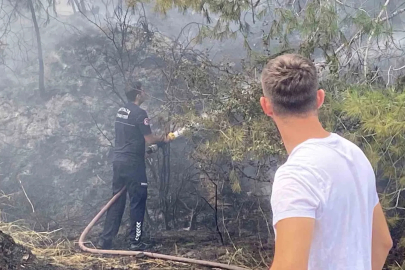 Antalya’da ormanlık alandaki yangın büyümeden söndürüldü
