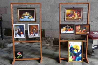 Erzurum’da "Yaşayan değerlerin sanat yolculuğu" sergisine yoğun ilgi
