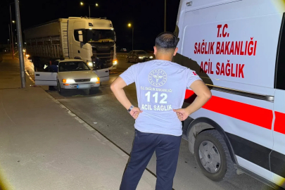 Aldığı maddenin etkisiyle baygın bulunan sürücü ekipleri harekete geçirdi

