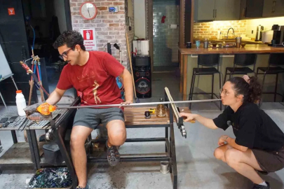 Roma yöntemiyle bin 190 derecelik cam sanatı
