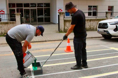 Giresun Belediyesi ekipleri yaya güvenliği için sahada
