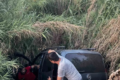 Kayıp şahsın kazada aracı ile sazlığa uçtuğu ortaya çıktı
