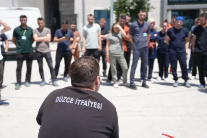 Hastanede yangın eğitimi
