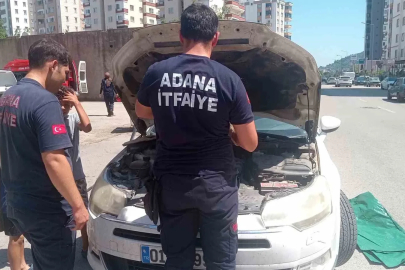 Araçların motoruna giren kedi, itfaiyeyi seferber etti
