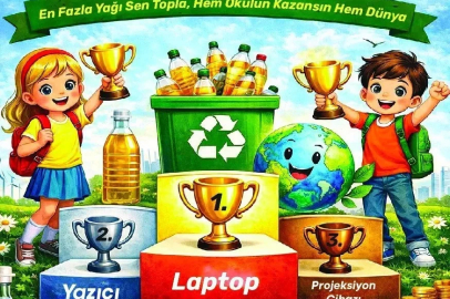 Bir ton atık yağla doğaya can verdiler
