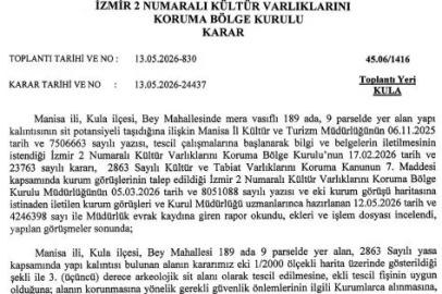 Kula’da tarihi yapı kalıntısının bulunduğu alan sit alanı olarak tescillendi
