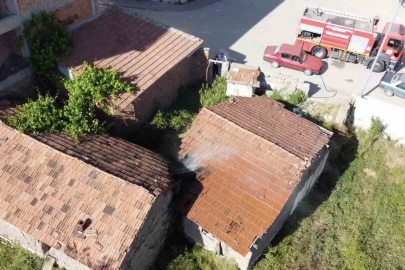Çorum’da metruk evde korkutan yangın
