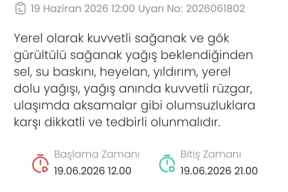 Meteoroloji Denizli için yerel kuvvetli sağanak ve dolu uyarısı yaptı
