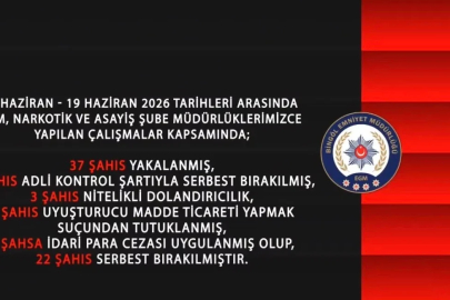 Bingöl’de bir haftada 37 şüpheli yakalandı
