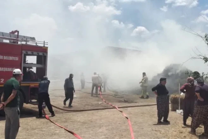Hassa’da samanlık yangını
