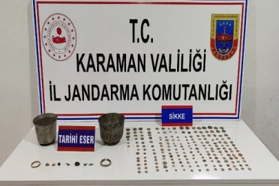 Karaman’da tarihi eser ele geçirildi: 6 tutuklama
