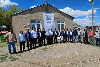 Aydınlar’da taziye evi ve caminin temeli dualarla atıldı
