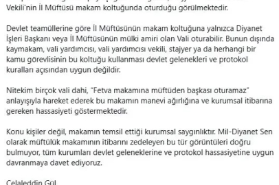 Müftülük makamı tartışması: "Fetva makamına müftüden başkası oturamaz"
