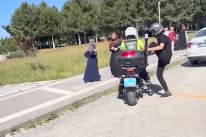 Öğrenciler, polisler tarafından sınava yetiştirildi
