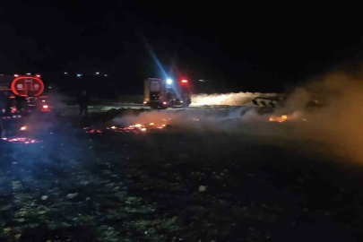 Balıkesir’de alevler geceyi aydınlattı
