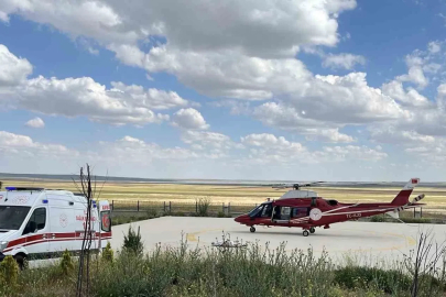 Kalp krizi geçiren hasta ambulans helikopter ile Konya’ya sevk edildi
