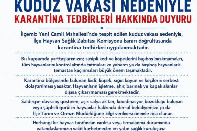 Edremit’te kuduz vakası sonrası karantina uygulaması başladı
