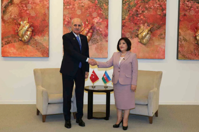 TBMM Başkanı Kurtulmuş, Azerbaycan Milli Meclisi Başkanı Gafarova ile görüştü
