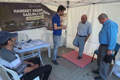 Kütahya’da "Hareket yaşını öğren, sağlıklı yaşa" kampanyası için oluşturulan ölçüm noktası ilgi görüyor
