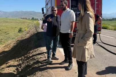 Bayburt’ta yakıt yüklü tankerin devrildiği bölgede çevresel inceleme yapıldı
