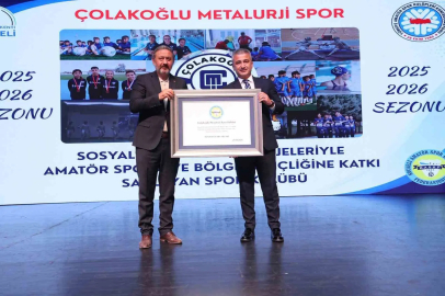 Çolakoğlu Metalurji Spor Kulübü’ne KASKF’den başarı plaketi
