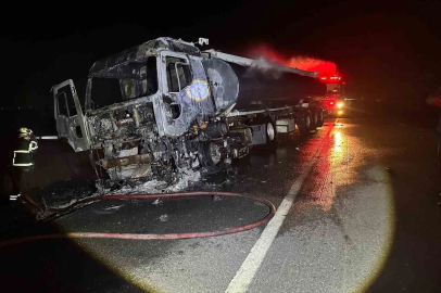 Mardin’de yakıt tankerinde çıkan yangın söndürüldü
