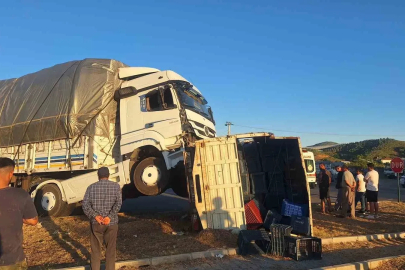 Manavgat’ta tır ile kamyonetin çarpıştığı kazada 1 kişi yaralandı
