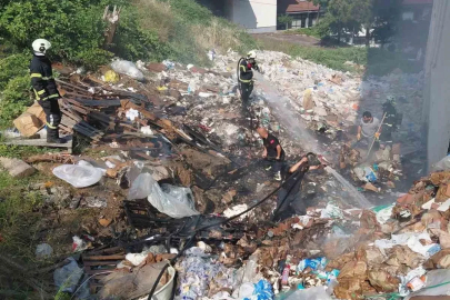 Çöp yangını ekipleri harekete geçirdi
