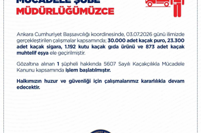 Ankara’da kaçakçılık operasyonu: 30 bin adet kaçak puro ele geçirildi

