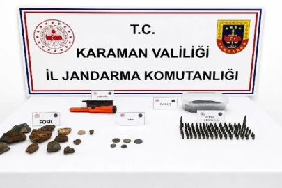 Karaman’da tarihi eserler ele geçirildi: 6 tutuklama
