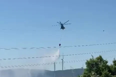 Karacabey’de engebeli arazide yangın
