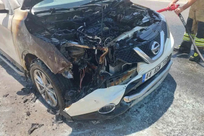 SUV araç yangında kullanılamaz hale geldi
