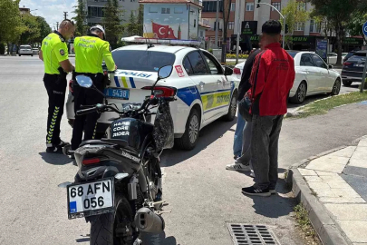 Sigortasız motosiklete trafikten men, sürücüye 85 bin lira ceza
