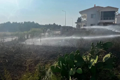 Arsuz’da otluk alan yangını
