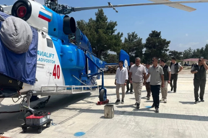 Mersin’de yangın ekibinin çalışmaları yerinde incelendi

