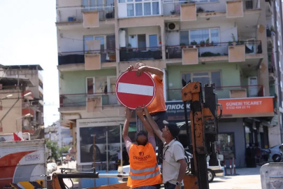 İncirliova’da trafik akış yönü değişti

