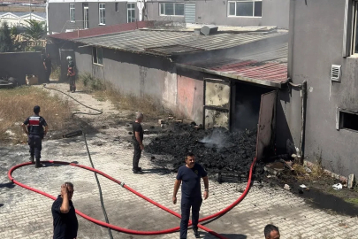 Tekstil fabrikasının atık deposunda yangın
